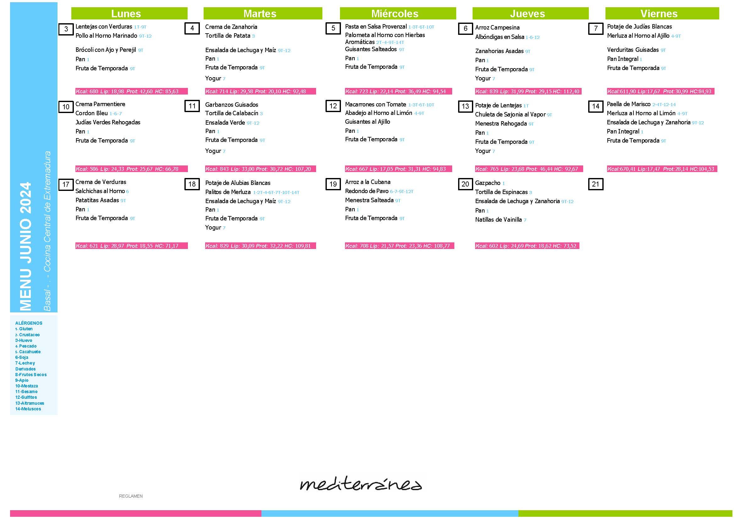 menu basal lnea caliente junio 2024
