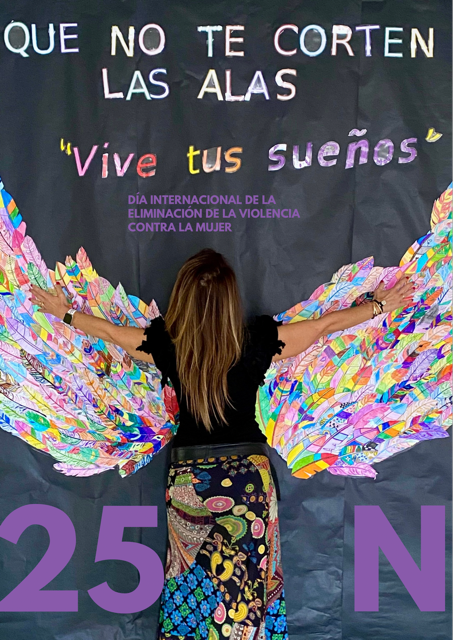 Poster 25 noviembre violencia de género fotografía violeta