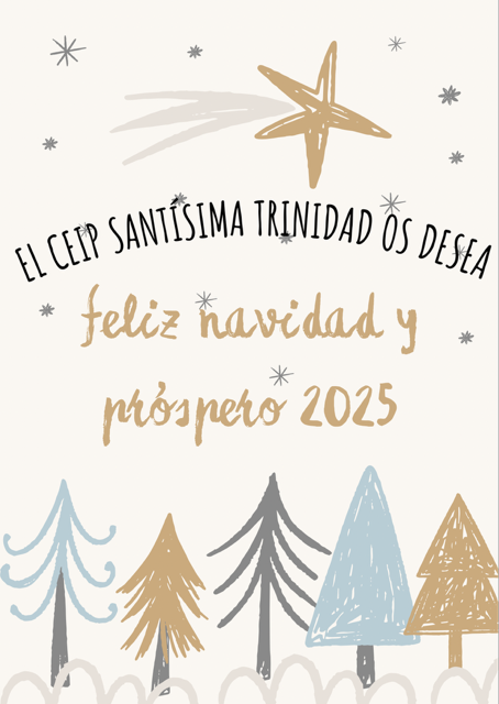 Tarjeta Felices Fiestas CEIP Santísima Trinidad